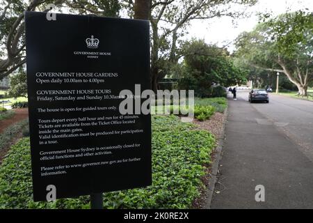 Sydney, Australien. 13.. September 2022. Government House Sydney. Kredit: Richard Milnes/Alamy Live Nachrichten Stockfoto