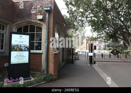 Sydney, Australien. 13.. September 2022. Government House Sydney Kondolenzbuch. Kredit: Richard Milnes/Alamy Live Nachrichten Stockfoto