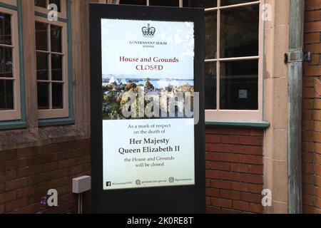 Sydney, Australien. 13.. September 2022. Government House Sydney Kondolenzbuch. Kredit: Richard Milnes/Alamy Live Nachrichten Stockfoto