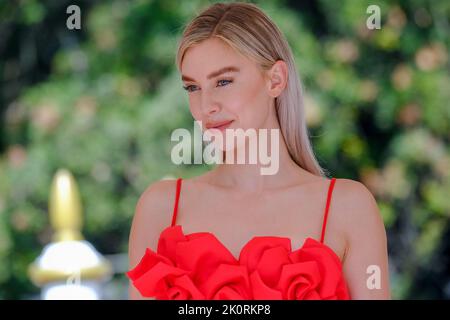 Die englische Schauspielerin Vanessa Kirby bei den Internationalen Filmfestspielen in Venedig 79 2022. Ankunft in Lido. Venedig (Italien), 7.. September 2022 Stockfoto