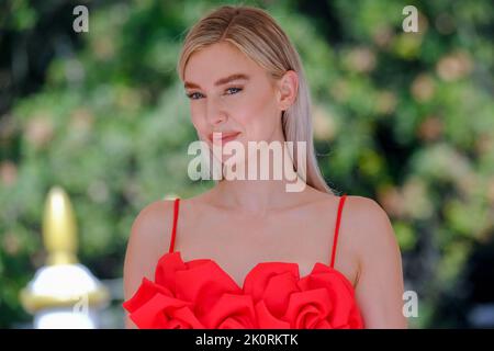 Die englische Schauspielerin Vanessa Kirby bei den Internationalen Filmfestspielen in Venedig 79 2022. Ankunft in Lido. Venedig (Italien), 7.. September 2022 Stockfoto