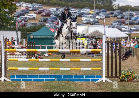 Horse Jumping, Dorset County Show 2022, Dorset, Großbritannien Stockfoto