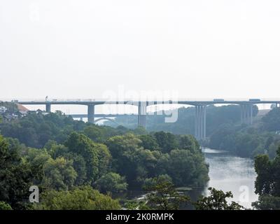 Lahntalbrücke Limburg Stockfoto