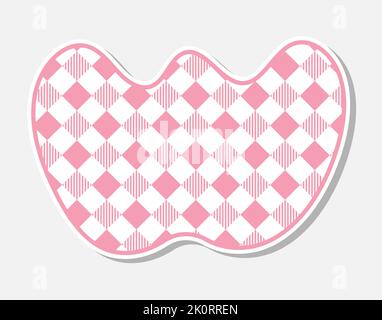 Patchwork handgezeichnete Textilschrift. Niedliche Textilschrift für Scrapbook- oder Collagendesign. Patchwork Alphabet Buchstaben für deine Dekoration mit verworrenen Mustern. Stock Vektor