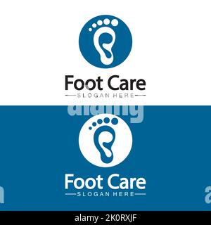 Fuß Logo Design Vektor-Vorlage Stock Vektor