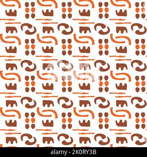 Muster mit abstrakten Formen und Punkten. Vektorgrafik. Stock Vektor