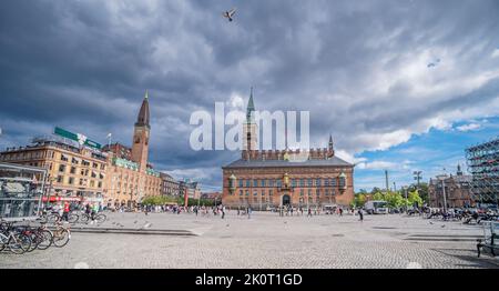 Kopenhagener Rathaus im Zentrum, Dänemark Stockfoto