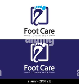 Fuß Logo Design Vektor-Vorlage Stock Vektor