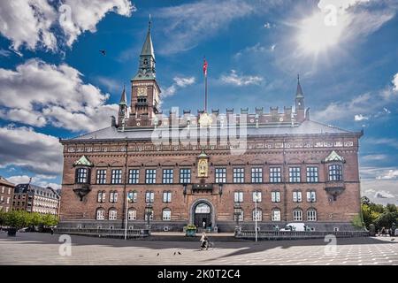 Kopenhagener Rathaus im Zentrum, Dänemark Stockfoto