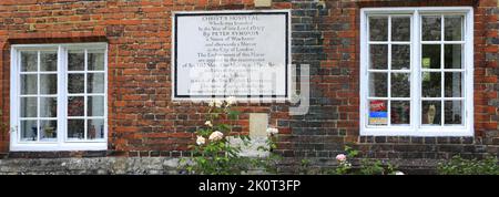 Außenansicht des Christs Krankenhaus, Stadt Winchester, Hampshire County; England; Großbritannien, UK Stockfoto