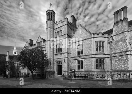 Außenansicht des Registerbüros von Castle Hill, Winchester City, Hampshire County; England; Großbritannien Stockfoto