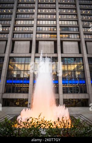 Exelon Plaza Brunnen, dem Loop, Chicago, Illinois, USA Stockfoto