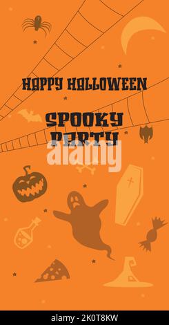 halloween Vektor und Illustration gruselige Party Banner Stock Vektor