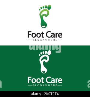 Fuß Logo Design Vektor-Vorlage Stock Vektor