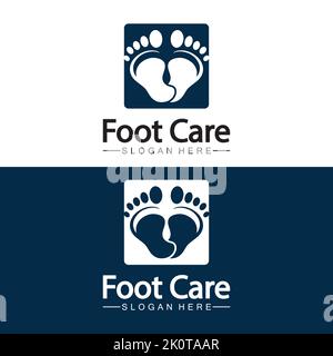 Fuß Logo Design Vektor-Vorlage Stock Vektor