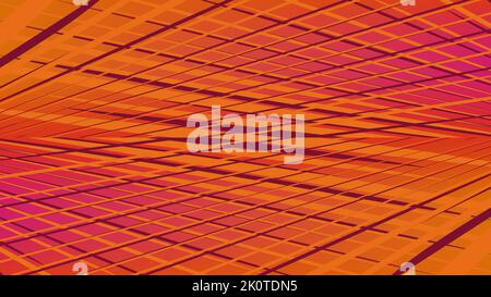 Hintergrundgitter aus Linien auf orangefarbenem Hintergrund. Vektorgrafik. Stock Vektor