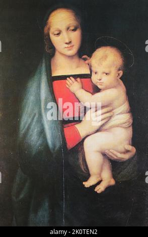 Madonna del Granduca, von Rafaello Sanzio da Urbino, auch Rafael da Urbino, Rafaello Santi, Rafaello Sanzio, Rafael, italienischer Maler, Italien / die Madonna del Granduca, von Rafaello Sanzio da Urbino, auch Rafael da Urbino, Rafaello Santi, Rafael Sanzio, Rafael, italienischer Maler, Italien, digital restaurierte Produktion eines Kunstwerks (public Domain) aus dem Jahr ca 1500 / digital restaurierte Reproduktion eines Kunstwerks (public Domain) aus dem Jahr um 1500 Stockfoto