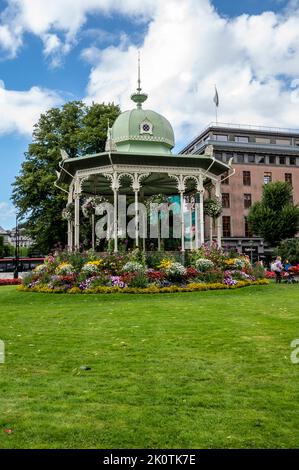 Schöner Musikkpaviljongen / Musikpavillion in Bergen Norwegen Stockfoto