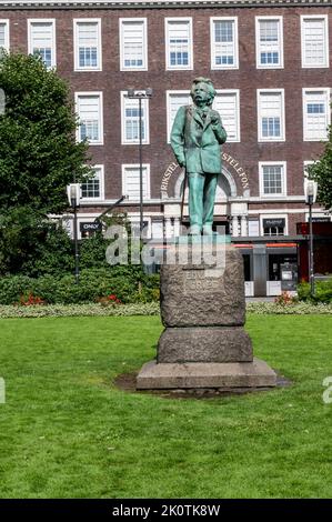 Statue von Edvard Grieg in Bergen Norwegen Stockfoto