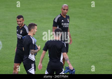 Turin, Italien. 13. September 2022. Der ehemalige FC Internazionale-Spieler Joao Mario schaut beim SL Benfica Training im Juventus Stadium, Turin, auf. Bilddatum: 13.. September 2022. Bildnachweis sollte lauten: Jonathan Moscrop/Sportimage Kredit: Sportimage/Alamy Live News Stockfoto