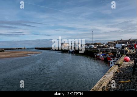 Ein Blick auf Amble, Northumberland, Großbritannien Stockfoto