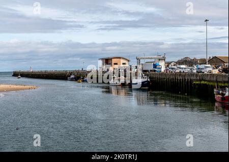 Ein Blick auf Amble, Northumberland, Großbritannien Stockfoto