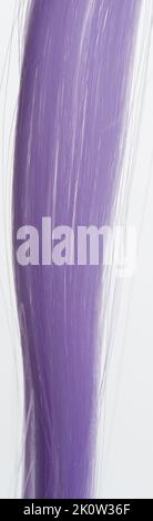 Lila gerade Haarsträhnen isoliert auf weißem Studio-Hintergrund Stockfoto