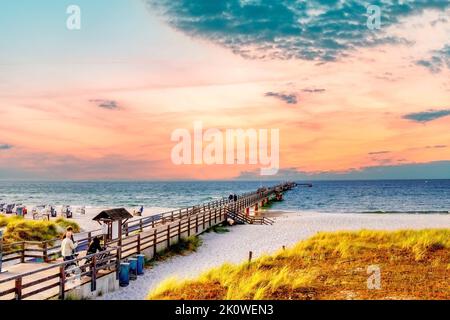 Schöner Strand in Prerow, Mecklenburg Vorpommern, Deutschland Stockfoto