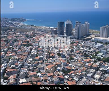 Israel, Tel Aviv, Luftaufnahme. Stockfoto