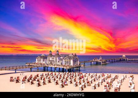 Pier von Sellin, Insel Rügen in Deutschland Stockfoto