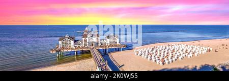 Pier von Sellin, Insel Rügen in Deutschland Stockfoto