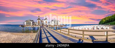 Pier von Sellin, Insel Rügen in Deutschland Stockfoto