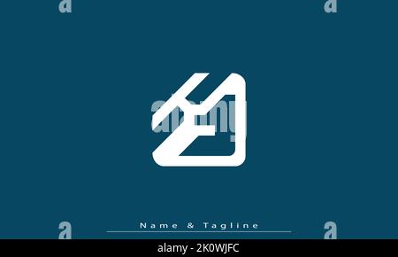 Buchstabenbuchstaben Initialen Monogramm-Logo KJ , JK Stock Vektor