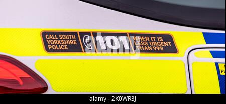 South Yorkshire Police Headline Image Stockfoto