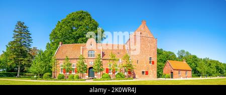 Steinhaus in Bunderhee, Bunde, Niedersachsen, Deutschland Stockfoto
