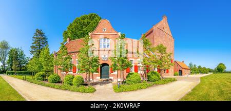 Steinhaus in Bunderhee, Bunde, Niedersachsen, Deutschland Stockfoto