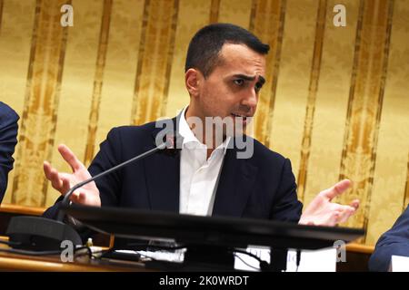 Neapel, Kampanien, Italien. 13. September 2022. Luigi Di Maio, Außenminister der italienischen Regierung, Vorsitzender der Partei Movimento Civico, spricht bei der Industriellen Union von Neapel. (Bild: © Pasquale Gargano/Pacific Press via ZUMA Press Wire) Stockfoto