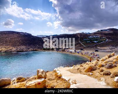 Strandfotografie auf der ägäischen Insel Stockfoto