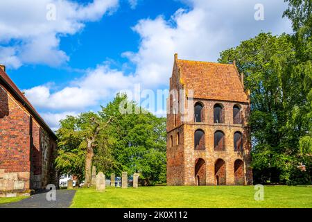 Marktpanorama von Westerstede, Niedersachsen, Deutschland Stockfoto