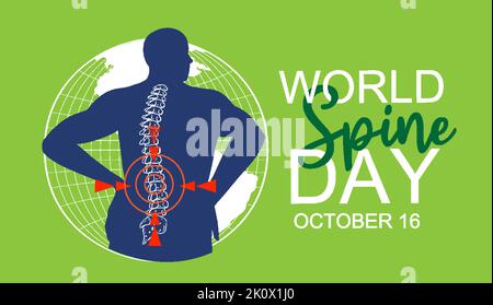Illustration zum World Spine Day Banner Stock Vektor