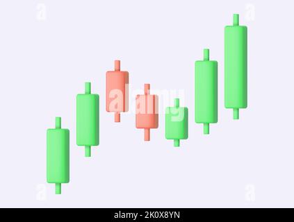 Wachstumskurs Finanzdiagramm oder Handel mit Unternehmensinvestitionen Stock Vektor