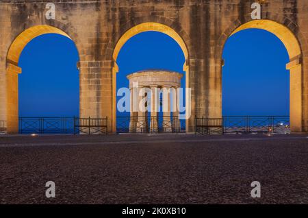 Gedenkstätte für die Belagerungs-Glocke, Valletta. Stockfoto