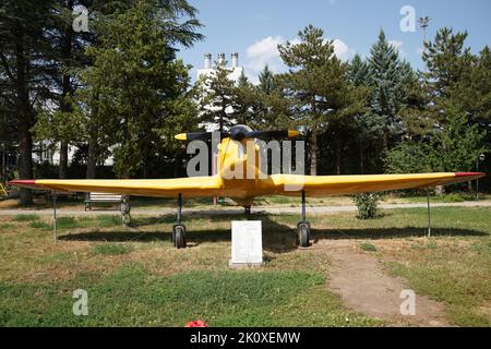 ANKARA, TURKIYE - 05. JUNI 2022: Türkische Luftfahrtvereinigung THK-15 im Museum der türkischen Luftfahrtvereinigung Stockfoto