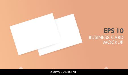 Clean Business Card Mockup Layout Realistic Branding Isolierte Vorlage Stock Vektor