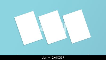 Clean Document Pages Set Business Mockup Poster Flyer Showcase Template Stock Vektor