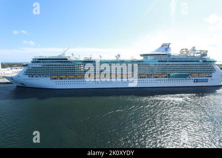 Das Schiff MS Independence of the Seas. Die größte der Welt. Stockfoto