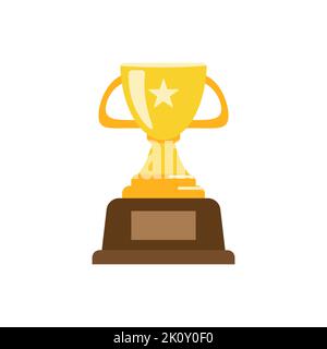 Trophäenbecher-Symbol für das Design der Preisverleihung. Stock Vektor