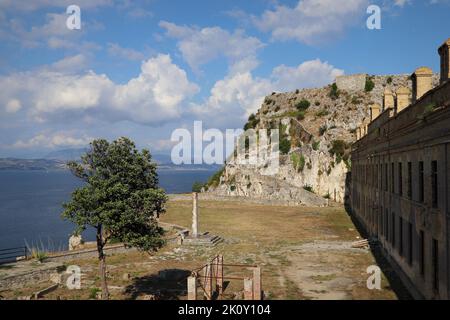 Die alte venezianische Festung von Korfu Stadt, Korfu, Griechenland Stockfoto