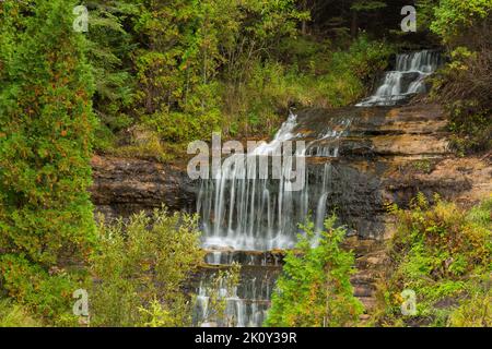 Alger Falls Wasserfall Im Herbst Stockfoto