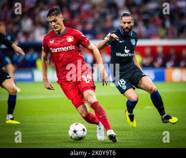 Patrik Schick (Leverkusen) Bayer Leverkusen - Atletico Madrid 13.09.2022, Fussball; Saison 2022/23 Foto: Moritz Müller Copyright (nur für Journalist Stockfoto